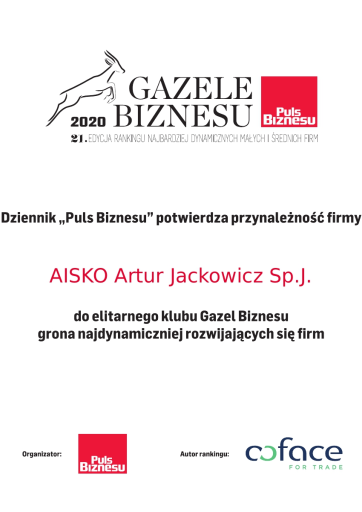 Gazela Biznesu dla firmy Aisko!