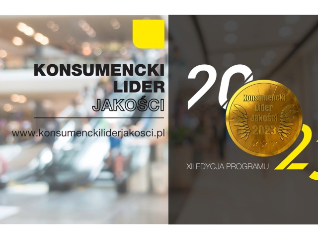<!-- 20230302 -->Konsumencki Lider Jakości 2023 <!-- 20230302 -->Konsumencki Lider Jakości 2023