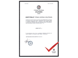 <!-- 20230712 -->Aisko firmą godną zaufania