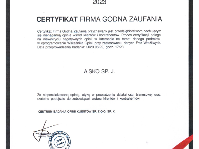 <!-- 20230712 -->Aisko firmą godną zaufania <!-- 20230712 -->Aisko firmą godną zaufania