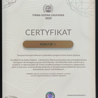 Firma Godna Zaufania 2025