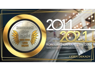 <!-- 20220228 -->Konsumencki Lider Jakości 2022 - Lider dekady 2011 -2021
