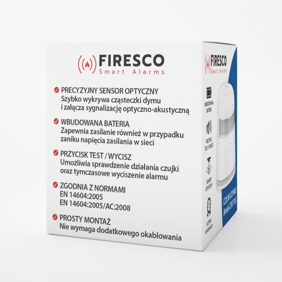 Optical smoke alarm Firesco ZR170S