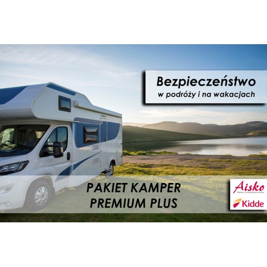 Pakiet Kamper Premium Plus - czujnik czadu, sprej gaśniczy, czujnik gazów wybuchowych, koc gaśniczy