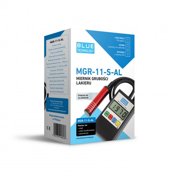 Paint thickness gauge Blue Technology MGR-11-S-AL