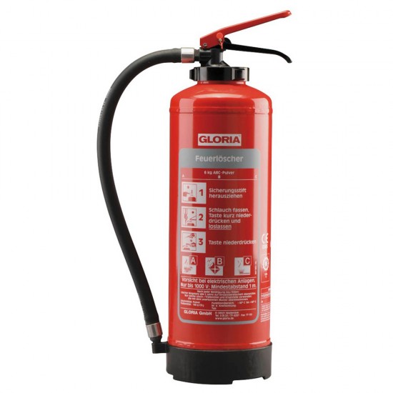 Powder fire extinguisher 12 kg with CO2 cylinder (P12E)