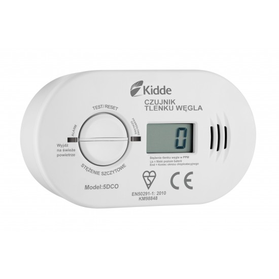 Carbon monoxide alarm with display Kidde 5DCO