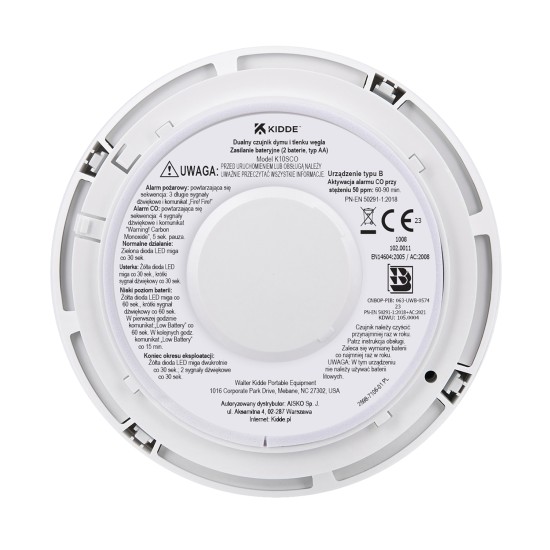 Smoke & carbon monoxide alarm K10SCO