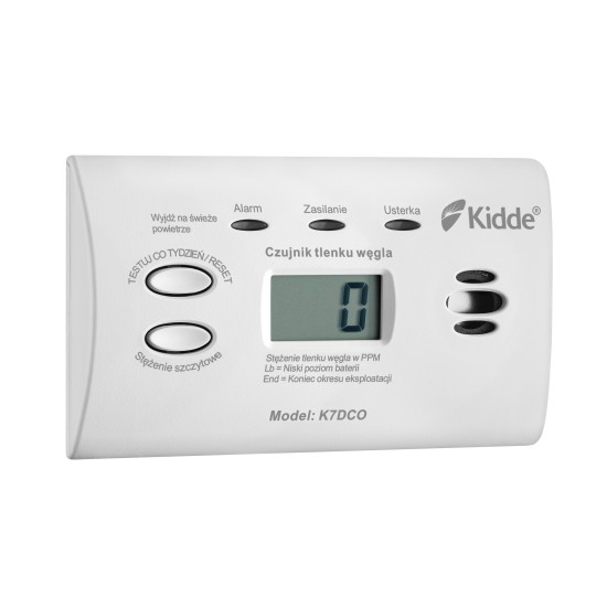 Carbon monoxide alarm with display Kidde K7DCO