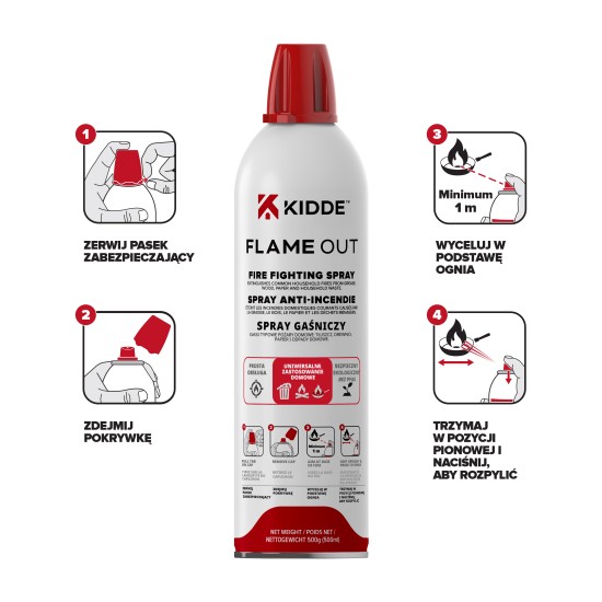 Spray gaśniczy Kidde FlameOut (500 ml)